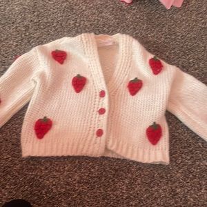 Strawberry knit cardigan